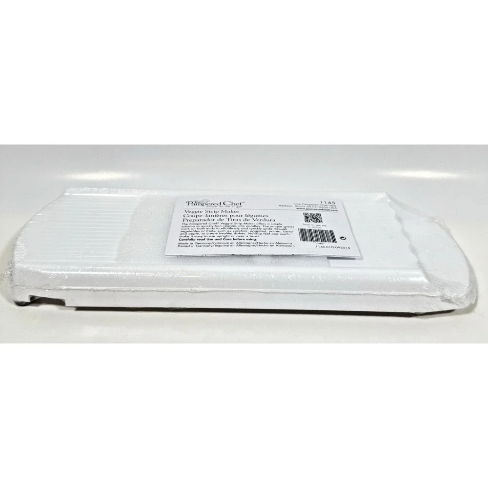 Pampered Chef Veggie Strip Maker 1145 White Zucchini Noodle New